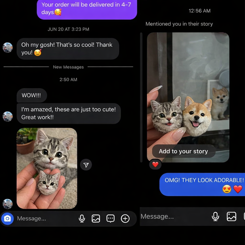 Custom Handmade Pet Head Magnet