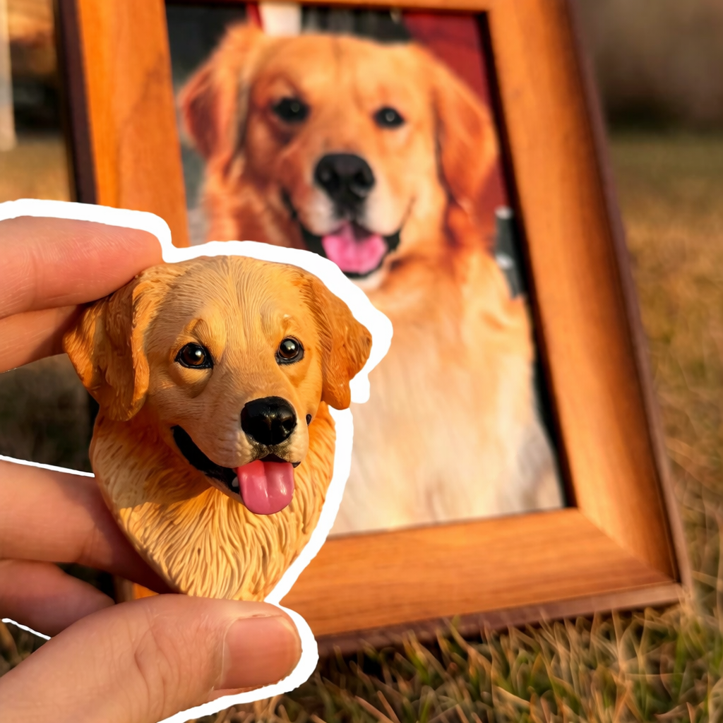 Custom Handmade Pet Head Magnet